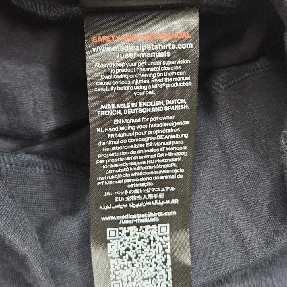 MPS Medical Pet Shirt Dog XL Dark Blue Protective Recovery Suit Cone Alternative